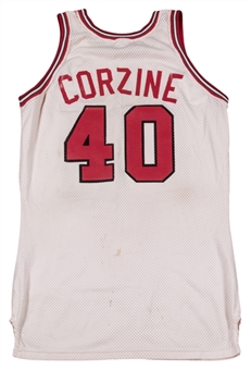 1982-86 Dave Corzine Game Used Chicago Bulls Home Jersey (MEARS A9)